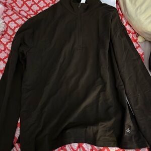 ALO Yoga Dark Brown Quarter-Zip Pullover